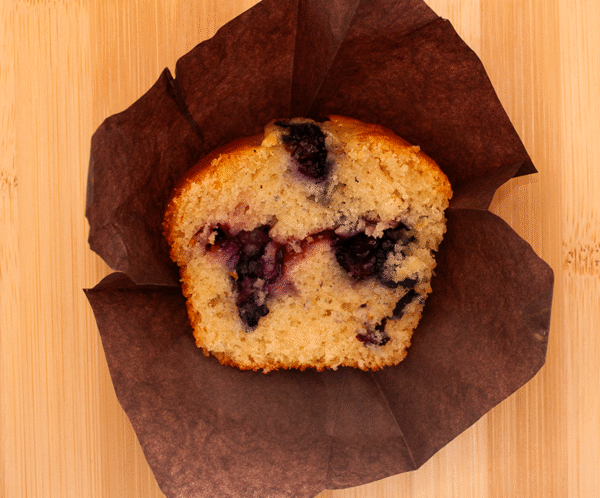 mufin de arandano dentro Muffin de Arándano